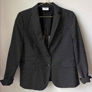 Akris Punto Diamond Checked Blazer Two Button Close Career Office Casual Size 14
